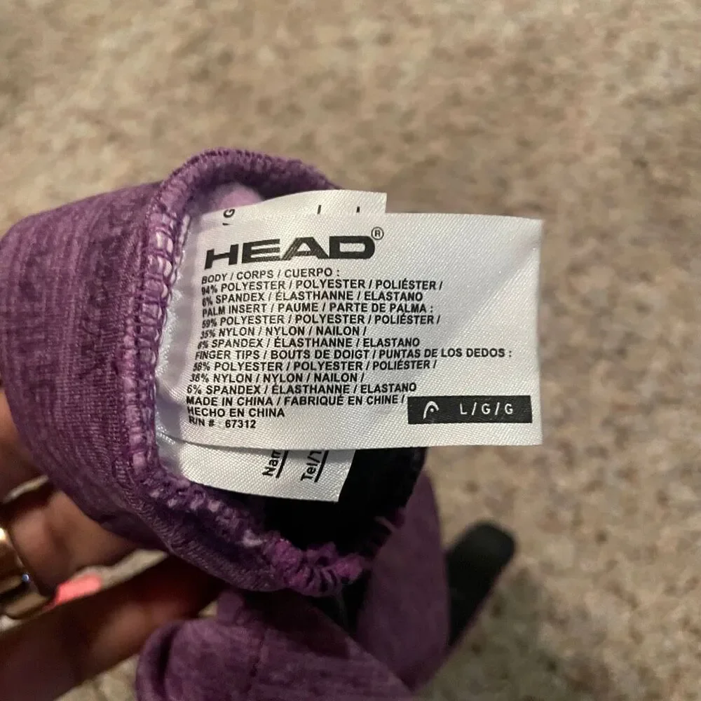 Head Girls 3-Piece Glove Bundle Multiple Sizes Black Gray Pink Purple Snow Play